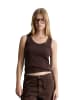 Marc O'Polo DENIM Pointelle-Top slim in Burnt Aubergine
