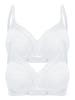 Felina 2er Pack BH ohne Bügel in weiss weiss