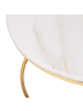 Beliani Couchtisch CORAL in Beige/Gold - (W) 70 x (H) 43 x (L) 70 cm