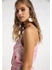 IZIA Damen Midikleid Mit Batikprint in Pink