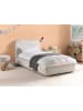 Beliani Einzelbett BLAGNAC in Weiß/Braun - (W) 110 x (H) 98 x (L) 227 cm