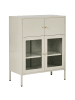 Beliani Vitrine ESHOLT in Beige - (W) 80 x (H) 102 x (L) 40 cm