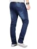 Alessandro Salvarini Jeans Herren Designer Jeans Slim Fit AS051 in Blau