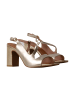 Emilie Karston Ledersandalen mit Absatz Suzanna Grau