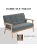 HOMCOM 2-Sitzer-Sofa-115B x 66,5T x 73H cm-Dunkelgrau