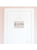 Mr. & Mrs. Panda Schild Axolotl Liebe mit Spruch in Grau Pastell