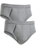 Erwin Müller Single-Jersey Slip 2er-Pack in grau meliert