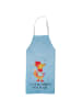 Mr. & Mrs. Panda Schürze Fuchs Sänger mit Spruch in Eisblau