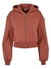 Urban Classics Zip-Kapuzenpullover in terracotta