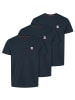 VINSON 3-pack T-shirt Massimo in Sapphire-Sapphire-Sapphire