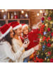 relaxdays 101-tlg. Weihnachtskugeln Set in Braun/ Weiß