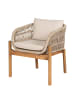home24 Loungesessel Terracina 2er-Set in Beige / Braun