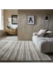 KADIMA DESIGN HYTHE Esszimmerteppich Streifen Flachgewebe 140x200 Natur wendbar in Natur