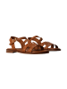 Oh! my Sandals Flache Ledersandalen Braun