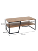 MCW Couchtisch A27 Ablage Metall 3D-Struktur