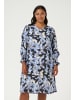 KAFFE curve Kleid KCtoria A-shape in Black/Blue Graphic Strokes