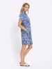 Heine Blusenkleid in royalblau-ecru-bedruckt