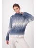 monari Strickpullover in Smokey Blue Gemustert