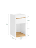 SoBuy Nachttisch in Reinweiß - (W) 30 x (H) 55 x (L) 35 cm