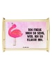 Mr. & Mrs. Panda Holztablett Flamingo Stolz mit Spruch in Aquarell Pink