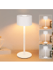 ZMH Tischleuchte LED in weiß rund Touch Dimmbar IP44 Tragbare Kabelloses Nachtlampe