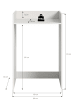 ebuy24 Waschmaschinenschrank Free Weiß 60 x 60 cm