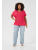 KAFFE curve Kurzarm-Bluse KCmille Loose fit in Raspberry