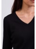 CASH-MERE.CH V-Ausschnitt Pullover in Schwarz