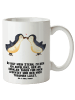 Mr. & Mrs. Panda Teepott Pinguin Liebe mit Spruch in Weiß