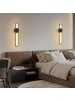 ZMH Wandleuchte LED in schwarz L 60CM Modern Ganglampe 3000K warmweiß 12W