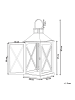 Beliani Laterne TELAGA in Braun/Schwarz - (W) 24 x (H) 61 x (L) 22 cm