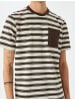KOTON TSHIRT SS BSC in Braun Gestreift