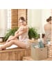 relaxdays 4 x Aufbewahrungskorb in Weiß - (B)31 x (H)31 x (T)31 cm