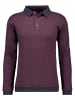 Ragman Polo-Sweatshirt Fischgrat in Rot