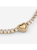 Guess Damen-Tennisarmband Herz Goldfarben