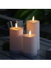 MARELIDA LED Solar Kerze für Außen Balkon Outdoorkerze 7x15cm Dämmerungssensor