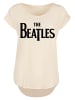 F4NT4STIC Long Cut T-Shirt The Beatles Band Drop T Logo Black in Whitesand