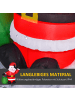 HOMCOM Aufblasbarer Weihnachtsmann-70L x 45B x 120H cm-Rot