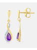 Diamant L'éternel Ohrhänger, mit Amethyst, 375 Gelbgold