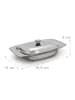 relaxdays Butterdose in Silber - 250 g Butter