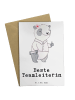 Mr. & Mrs. Panda Spruchkarte Panda Beste Teamleiterin mit Spruch in Weiß