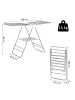 HOMCOM Wäscheständer in Silber & Weiß 60,5L x 148B x 5H cm