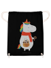 Mr. & Mrs. Panda Sportsack Einhorn Pilz ohne Spruch in Schwarz