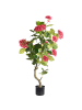 Beliani Kunstpflanze HORTENSIUM in Rot/Grün - (W) 70 x (H) 120 x (L) 70 cm