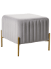 Beliani Hocker UTAH in Grau/Gold - (W) 47 x (H) 43 x (L) 47 cm