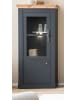 Furn.Design Vitrinenschrank Grau Eiche Wotan, Landhaus 72 x 146 cm, Vitrine mit Soft-Close