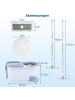COSTWAY Wischmopp und Eimersystem mit Auswringfunktion in Blau