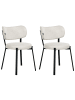 Beliani 2er-Set Esszimmerstuhl BRONTE in Beige/Schwarz