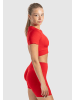 SMILODOX Crop Shirt Elna in Rot
