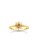 Thomas Sabo Ring Mit Sonne Und Bunten Steinen in gold, bunt